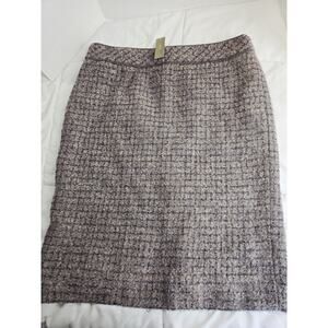 New Academia J.Crew Wool Blend Tweed Boucle Grey Metallic No. 2 Pencil Skirt